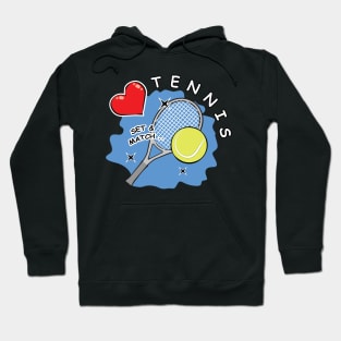 I Love Tennis Hoodie